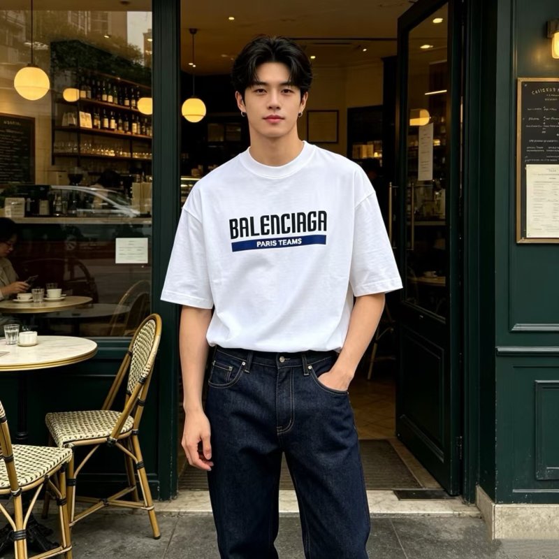 Balenciaga Paris Teams White T-Shirt