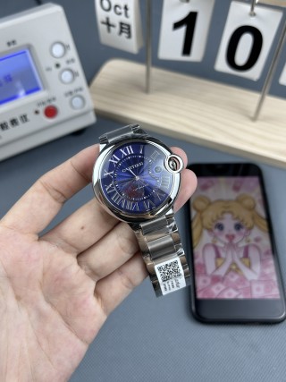 Cartier Ballon Bleu 40mm Blue Dial Automatic Watch view 2