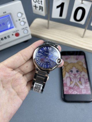Cartier Ballon Bleu 40mm Blue Dial Automatic Watch view 3