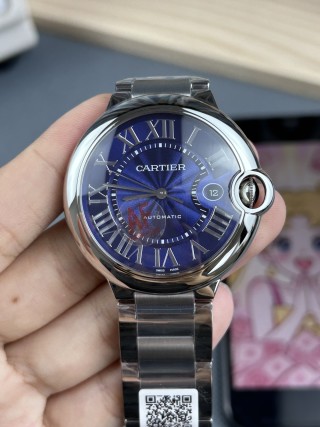 Cartier Ballon Bleu 40mm Blue Dial Automatic Watch view 4