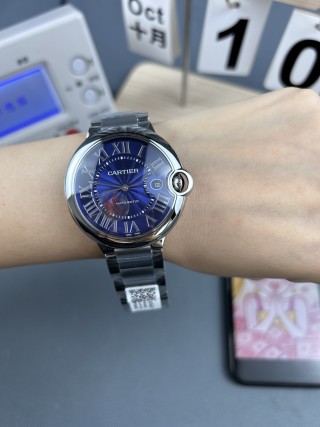 Cartier Ballon Bleu 40mm Blue Dial Automatic Watch view 9