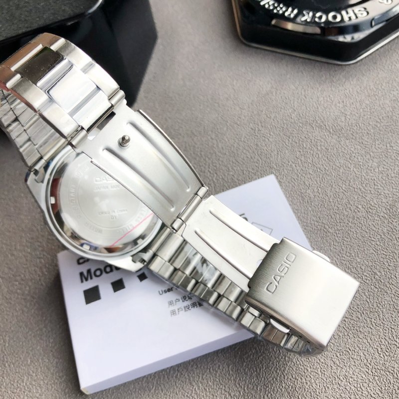 Casio MTD-1079D Black Dial Stainless Steel Watch view