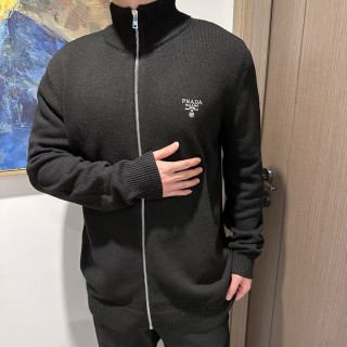 Prada Black Knit Zip Cardigan view 5