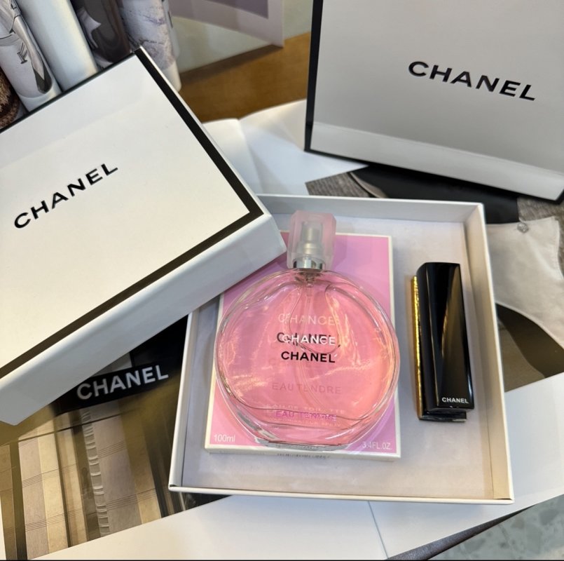 Chanel Chance Eau Tendre Perfume & Lipstick Gift Set