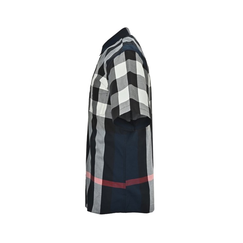 Burberry Check Classic Short-Sleeve Shirt Navy view