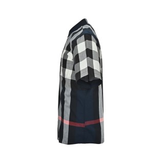 Burberry Check Classic Short-Sleeve Shirt Navy view 2