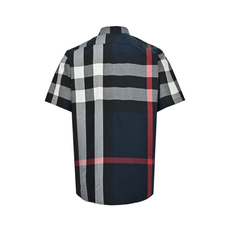 Burberry Check Classic Short-Sleeve Shirt Navy view