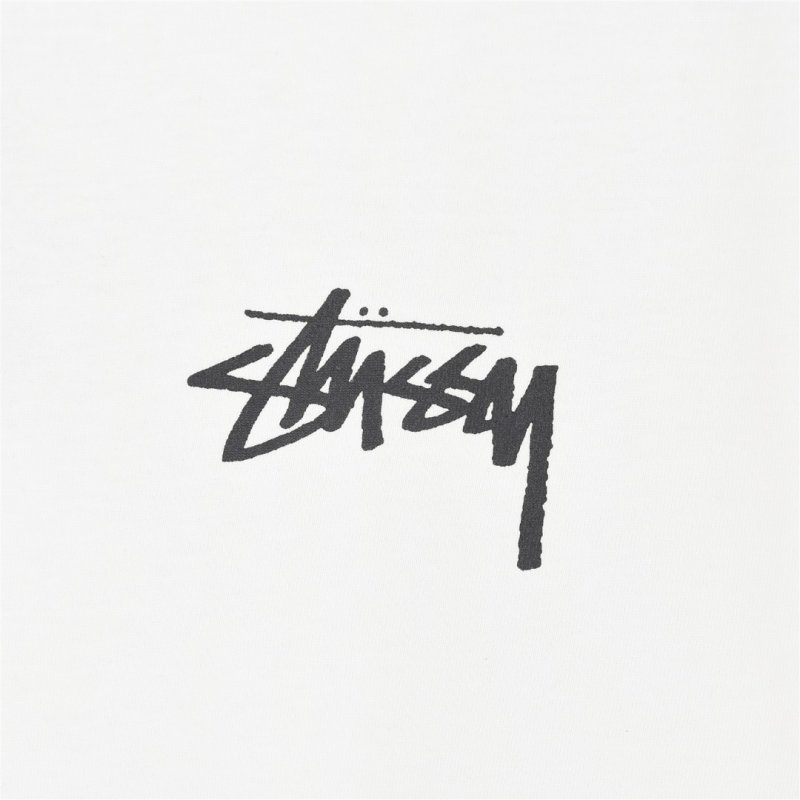 Stüssy Logo Oversized Cream T-Shirt view