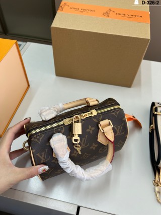 Louis Vuitton Speedy 20 Monogram Canvas Bag - Black view 6