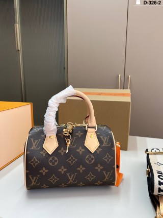 Louis Vuitton Speedy 20 Monogram Canvas Bag - Black view 8