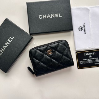 Chanel Black Quilted Card Holder Wallet view 2
