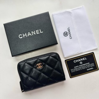 Chanel Black Quilted Card Holder Wallet view 3