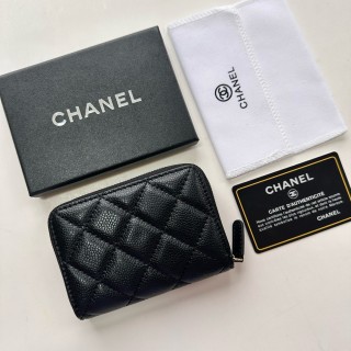 Chanel Black Quilted Card Holder Wallet view 4