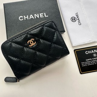 Chanel Black Quilted Card Holder Wallet view 5