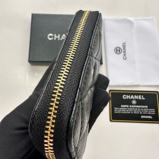 Chanel Black Quilted Card Holder Wallet view 7