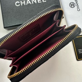 Chanel Black Quilted Card Holder Wallet view 8