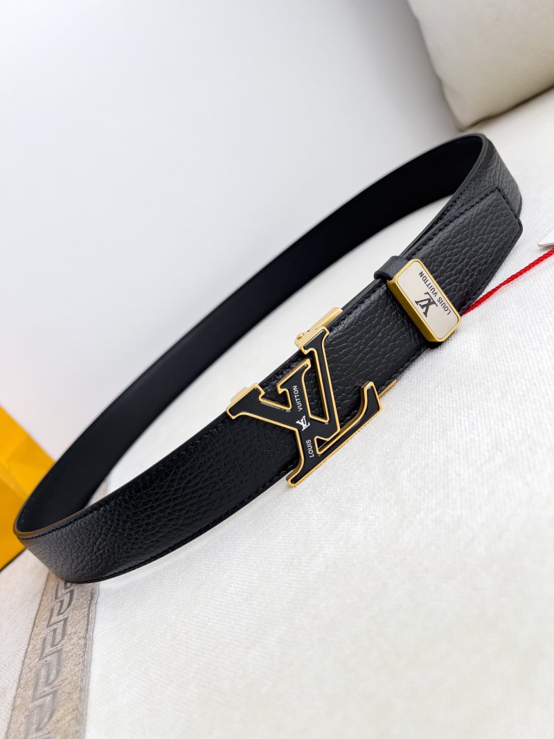 Louis Vuitton LV Automatic Gold Buckle Black Leather Belt view