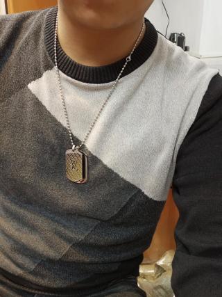 Louis Vuitton Double Row Ball Chain Pendant Necklace Silver view 9