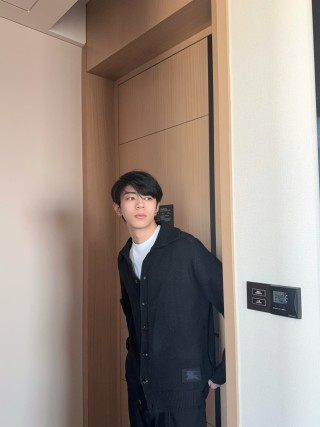 Black Wool Blend Overshirt Jacket view 2