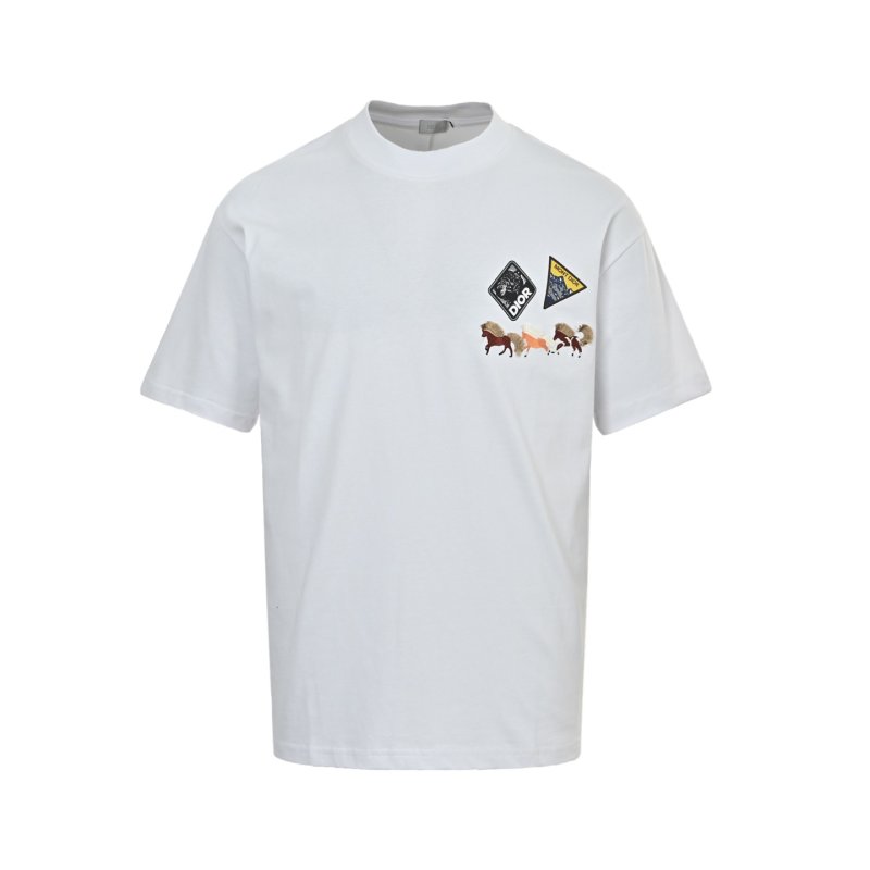 White Graphic Patch Short Sleeve T-Shirt view