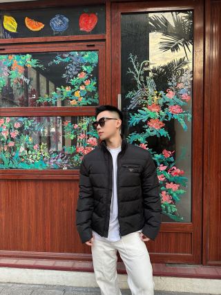 Prada Black Quilted Down Jacket