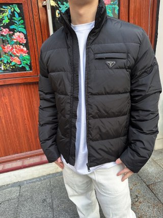 Prada Black Quilted Down Jacket view 2