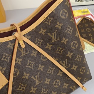 Louis Vuitton Carryall Monogram Canvas Shoulder Bag with Detachable Pouch view 3