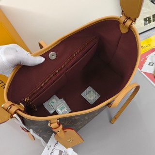 Louis Vuitton Carryall Monogram Canvas Shoulder Bag with Detachable Pouch view 9