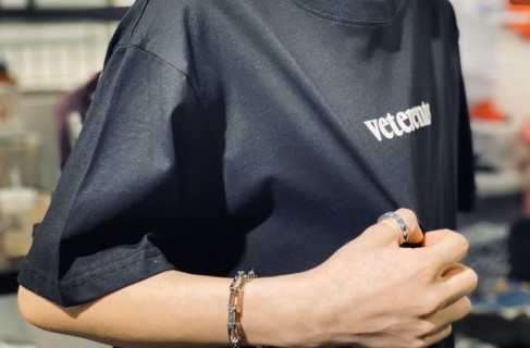 Louis Vuitton Silver Bamboo Link Chain Bracelet view 2
