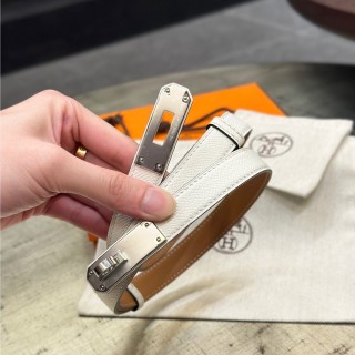 Hermès Kelly 1.8 Epsom Leather Belt Cream view 6