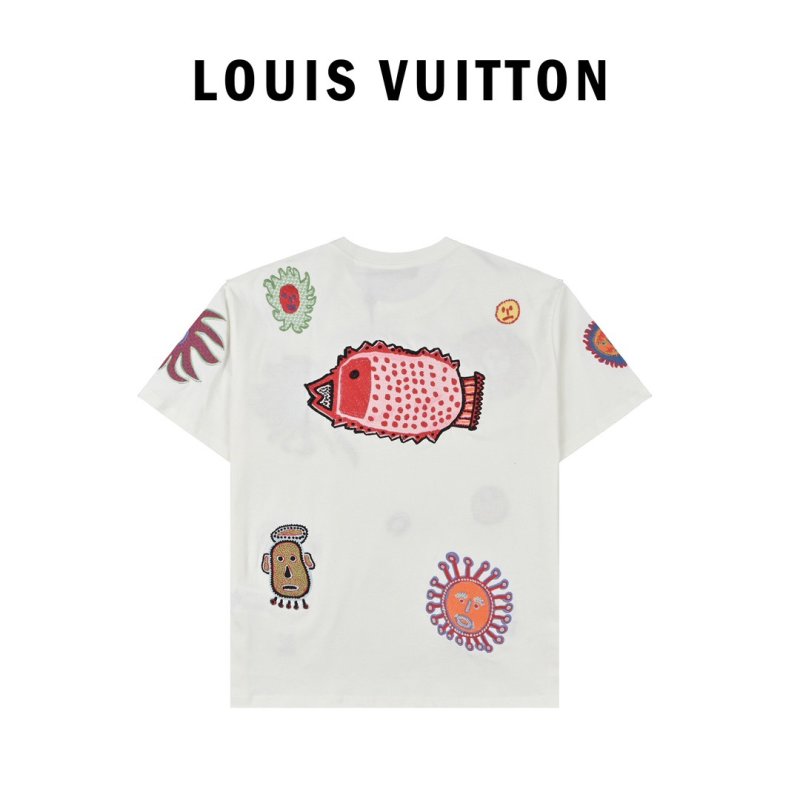 Colorful Graphic Print White Short Sleeve T-Shirt view