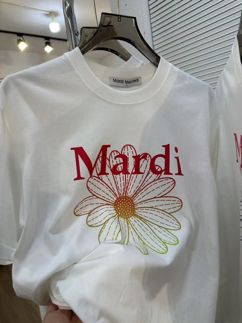 Mardi Mercredi Daisy Logo T-Shirt White view