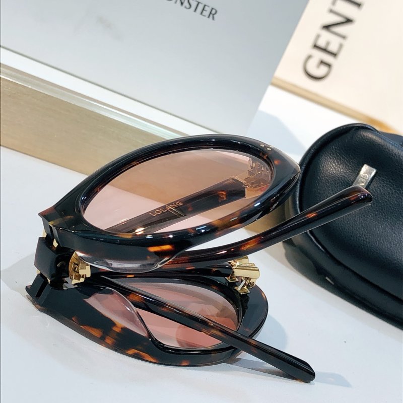 Gentle Monster Tortoiseshell Oval Sunglasses - Pink Lens view