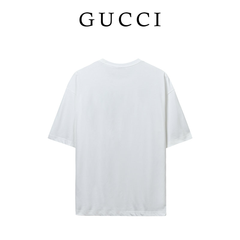 Gucci Inspired Classic Logo Stripe White T-Shirt view