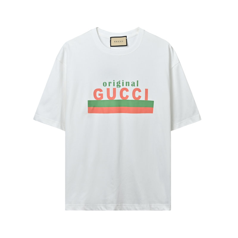 Gucci Inspired Classic Logo Stripe White T-Shirt view