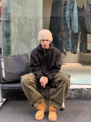 Stone Island Black Nylon Zip Hoodie Jacket view 4