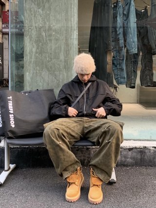 Stone Island Black Nylon Zip Hoodie Jacket view 5