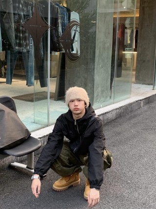 Stone Island Black Nylon Zip Hoodie Jacket view 7