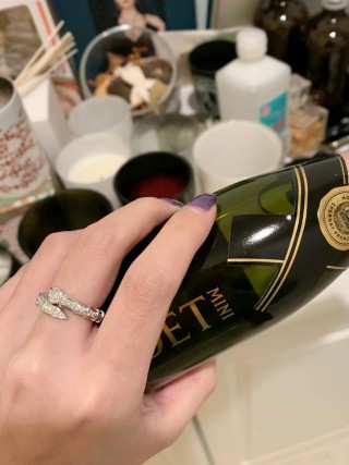 Bvlgari Serpenti Diamond Silver Ring view 2