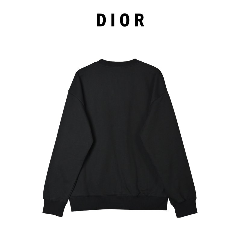 Dior Black Logo Embroidered Crewneck Sweatshirt view