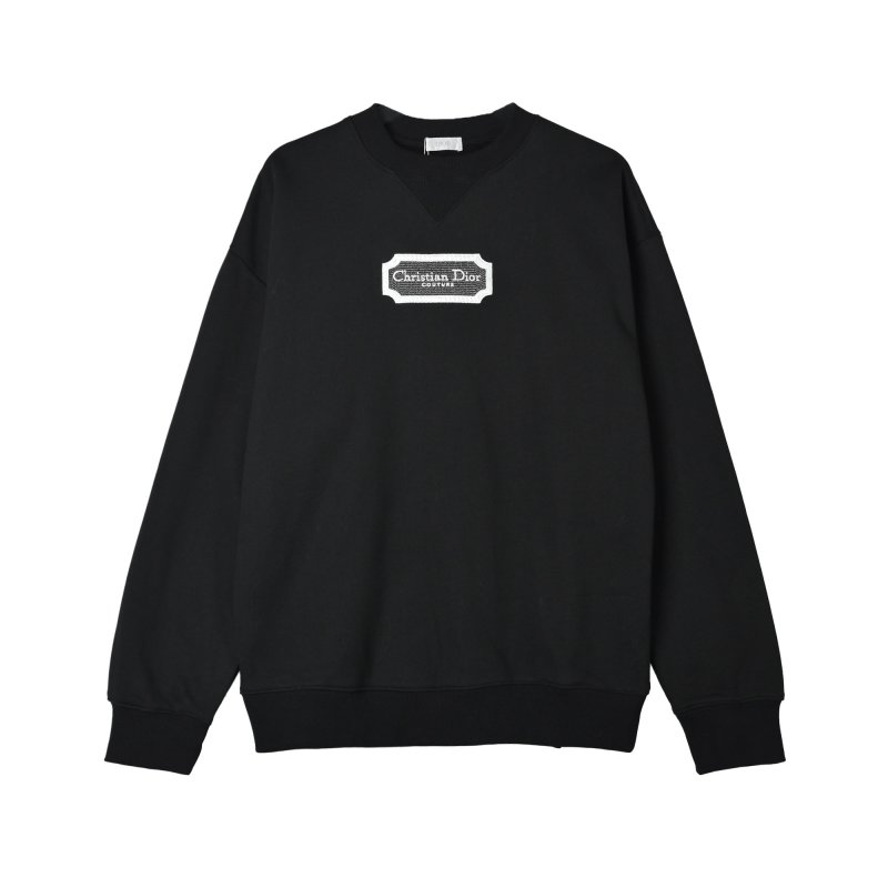 Dior Black Logo Embroidered Crewneck Sweatshirt view