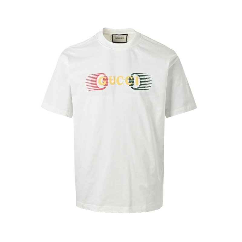 Gucci Logo Print White T-Shirt view