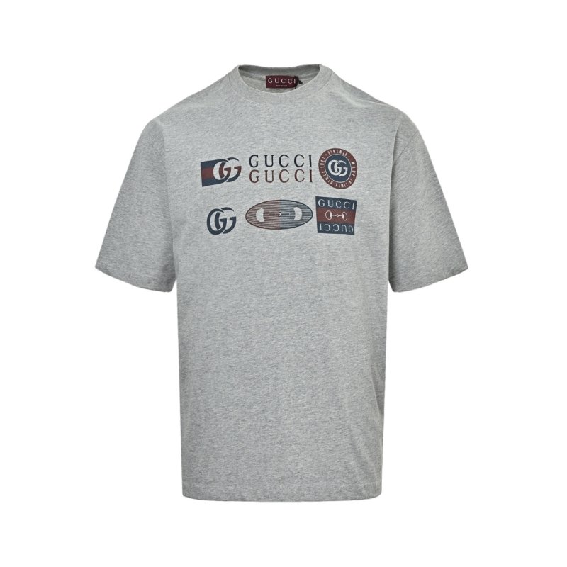 Gucci GG Logo Print Grey T-Shirt view