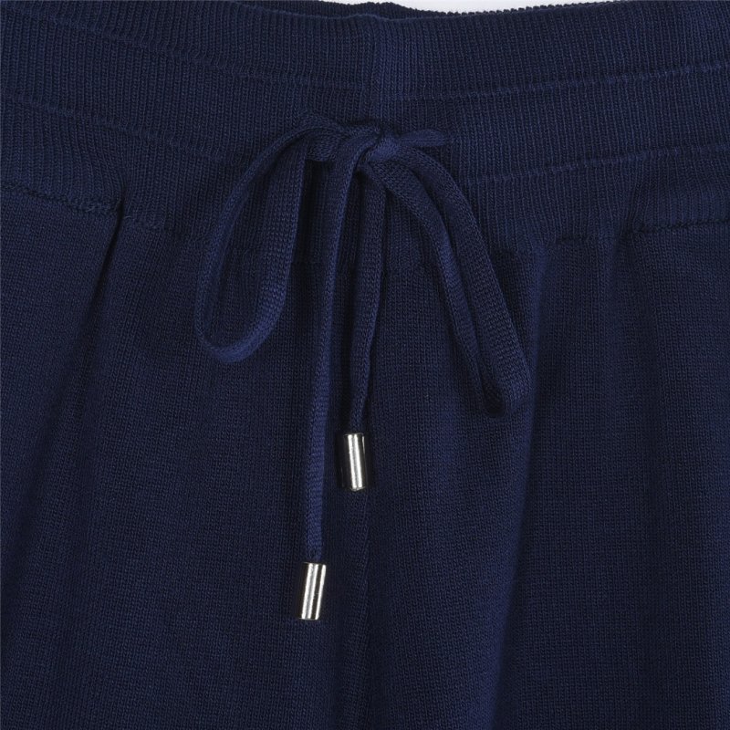 Essentials Navy Striped Shorts White Trim view