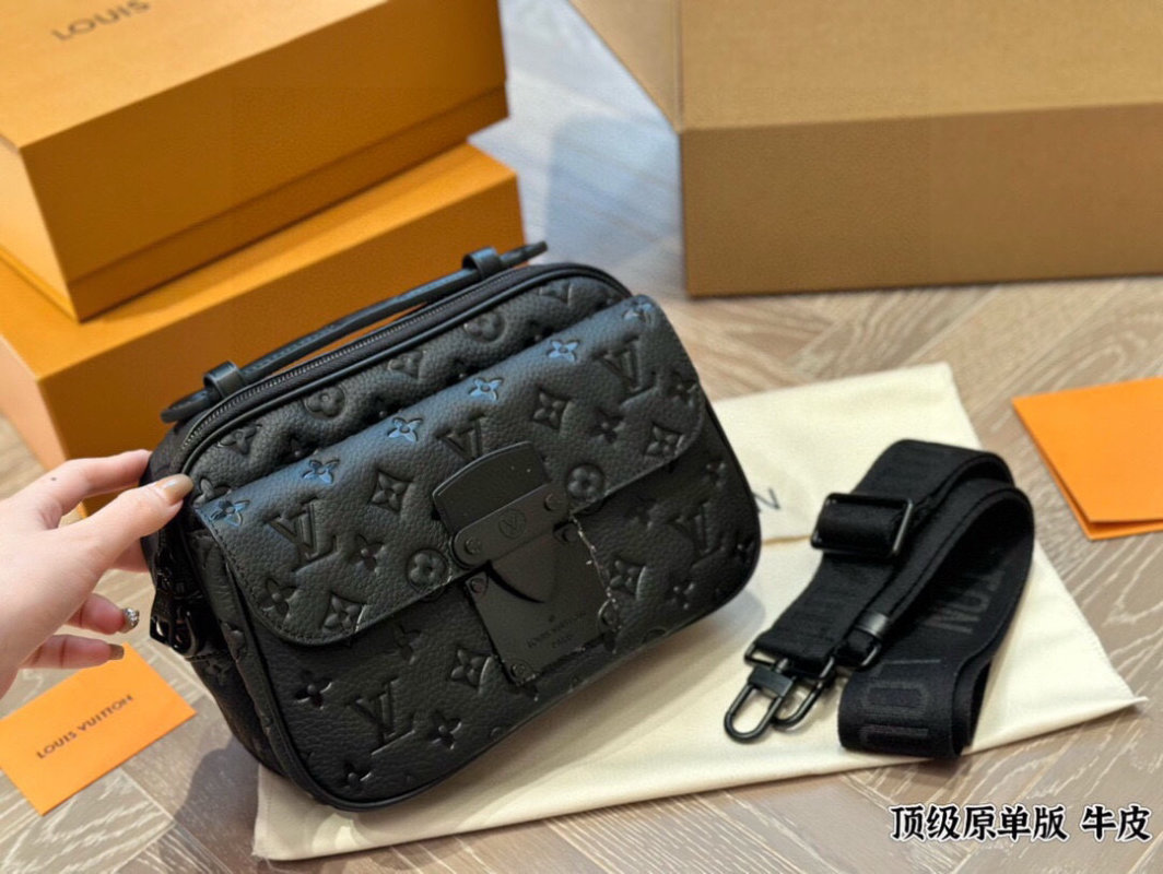 Louis Vuitton S-Lock Monogram Crossbody Bag Black