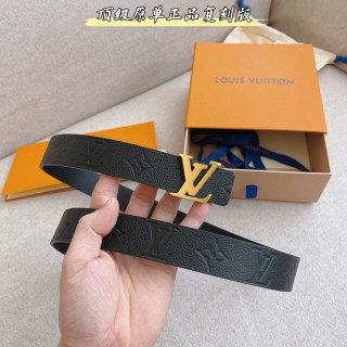 Louis Vuitton Monogram Empreinte Reversible Belt Black Gold view 2
