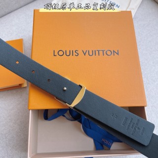 Louis Vuitton Monogram Empreinte Reversible Belt Black Gold view 8