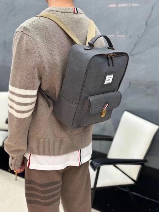 Beige Striped Sleeve Crewneck Sweater view 2