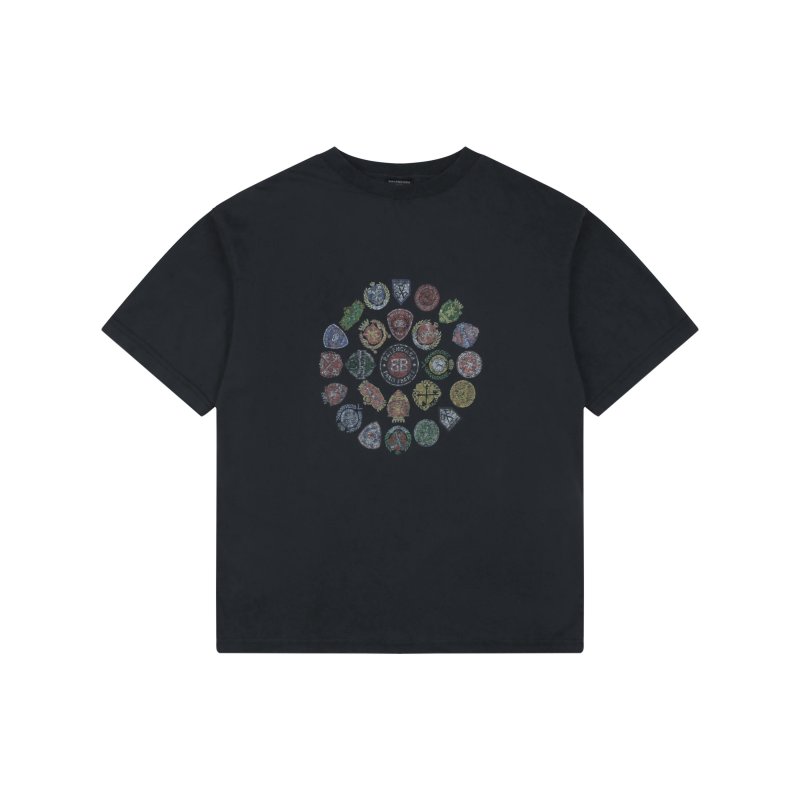 Black Celestial Zodiac Graphic Short Sleeve T-Shirt view