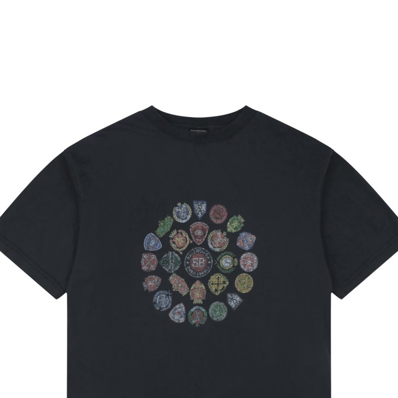 Black Celestial Zodiac Graphic Short Sleeve T-Shirt view